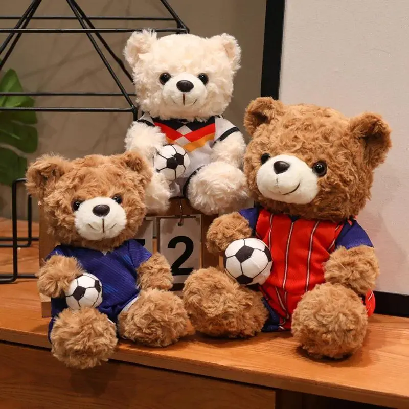 2026 Football Teddy Bear Plush Toy National Team Bear Plushies Soccer Match Commemorative Mascot Gift