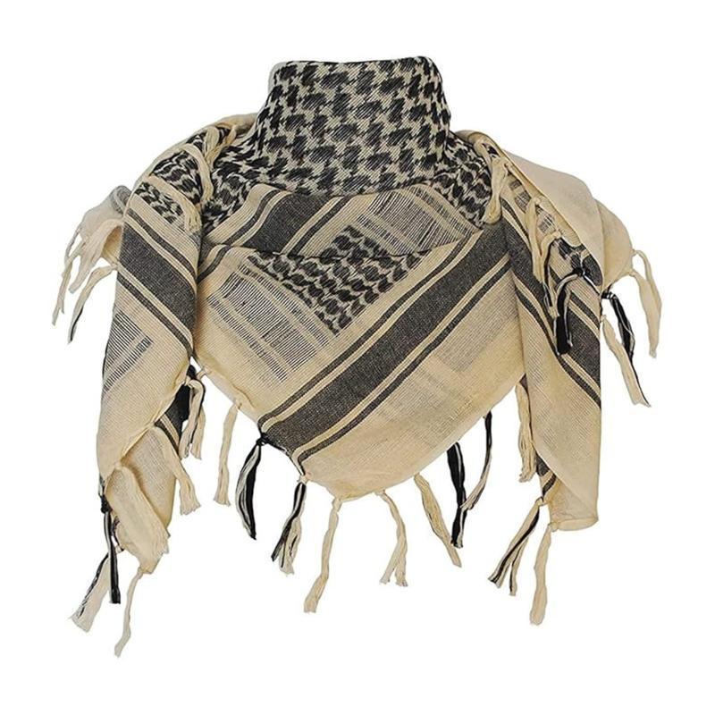 2026 Latest Launch Military Tactical Desert Scarf – 100% Cotton Shemagh Keffiyeh Wrap for Unisex