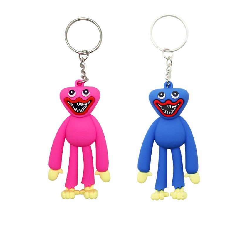 Poppyplaytime pendant sausage monster soft rubber keychain three-dimensional cartoon poppy pvc creative car key