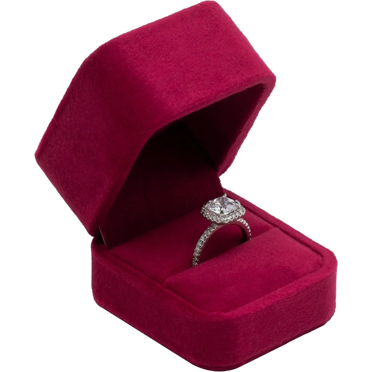 Single Ring Box Case Holder for Engagement Proposal Birthday Wedding, Ring  Box  Packaging Box (Red)