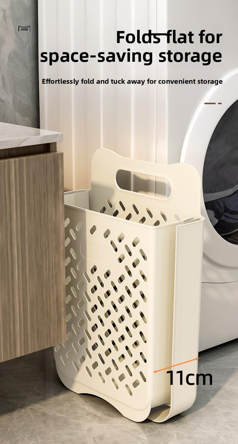 Wall-mounted foldable dirty laundry basket, household portable toilet storage basket, bathroom laundry storage basket, dirty clothes hamper