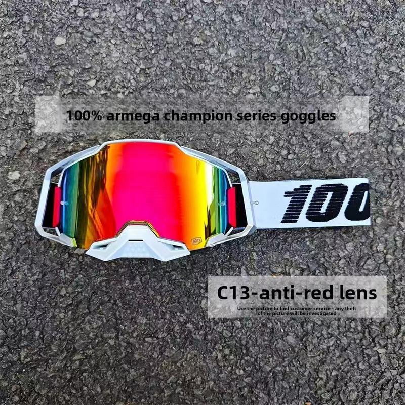 100% armega champion series goggles Quick Release Off-Road Motorcycle Goggles -Pro Motocross MX ATV Dirt Bike Racing Goggles, Anti-Fog UV Protection Lens, Adjustable Strap,Shockproof Eye Protection for Outdoor Adventure Riders Motorbike Gear