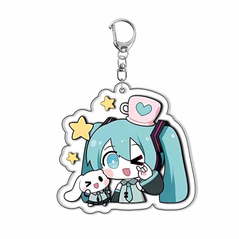 Hatsune Miku Popular Cartoon Anime Acrylic Double-sided Keychain Backpack Decoration Accessories Neutra