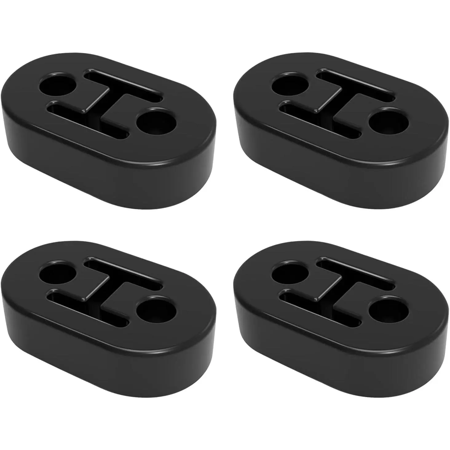 Exhaust Rubber Hanger, rubber muffler hangers.Rubber Insulator Bushing Mount, rubber exhaust mounts with 2 Holes 0.47 Inch, Universal Fit