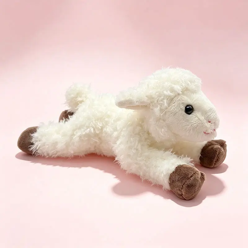 Standing Sheep Plush Toy, Realistic Woolen Texture, Face Goat Doll, Perfect Gift, Soft and Cozy, Ideal for Kids and Collectors