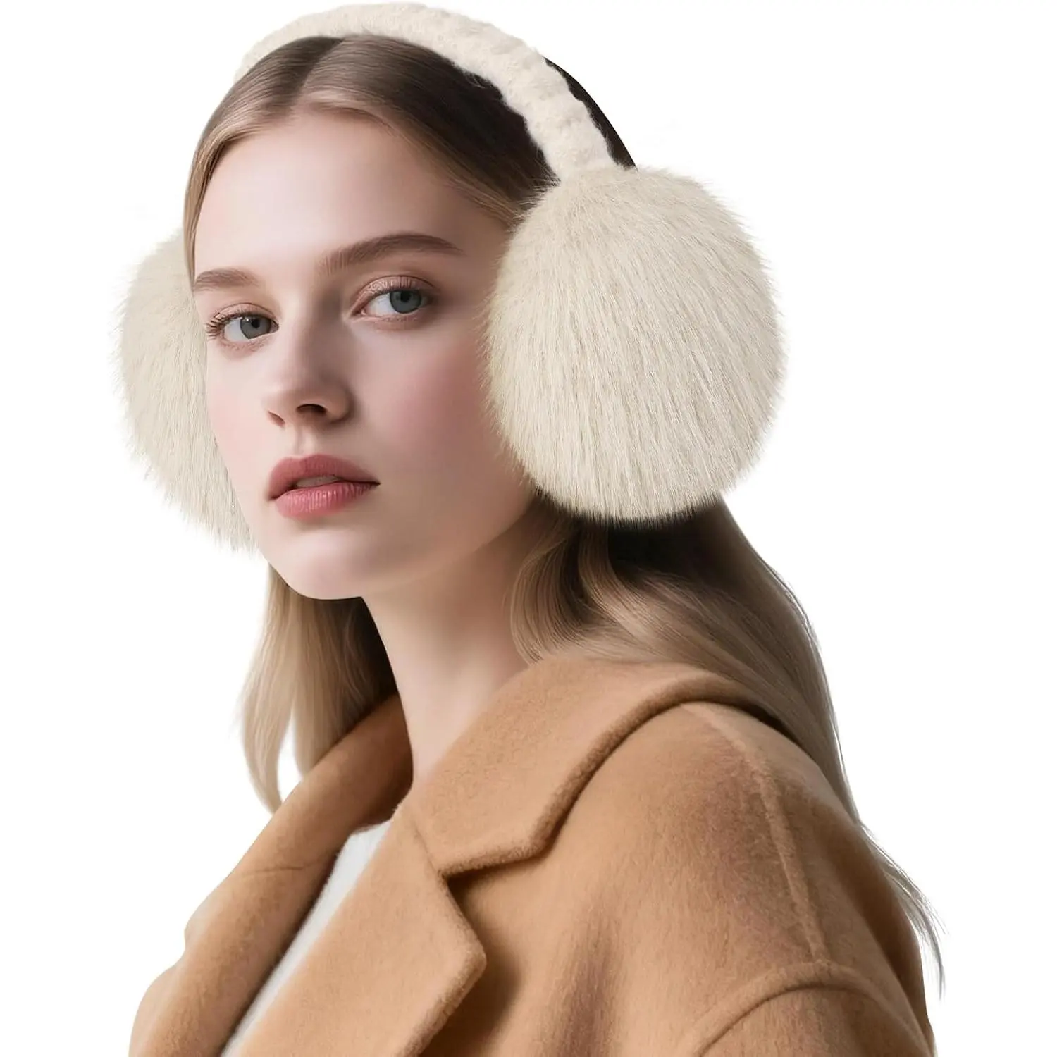 Winter Ear Muffs for Women Foldable Faux  Ear Warmers  Cold Outdoor Soft Earmuffs Covers
