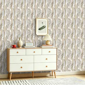 Seamless Peel and Stick Wallpaper, Bamboo Pattern, Durable Colorfast, Covers Wall Imperfections, Ideal for Home Renovation