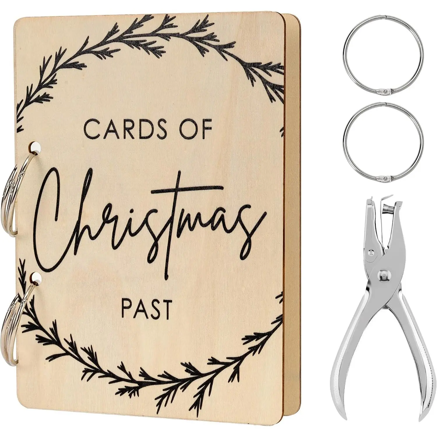 Christmas Card Holder, Cards of Christmas Past Wooden Card Display