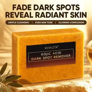 Kojic Acid Turmeric Soap Bar, Dark Spot Cleanser for Face & Body, Daily Use for Women & Men, 1pcs, Natural Skincare Solution