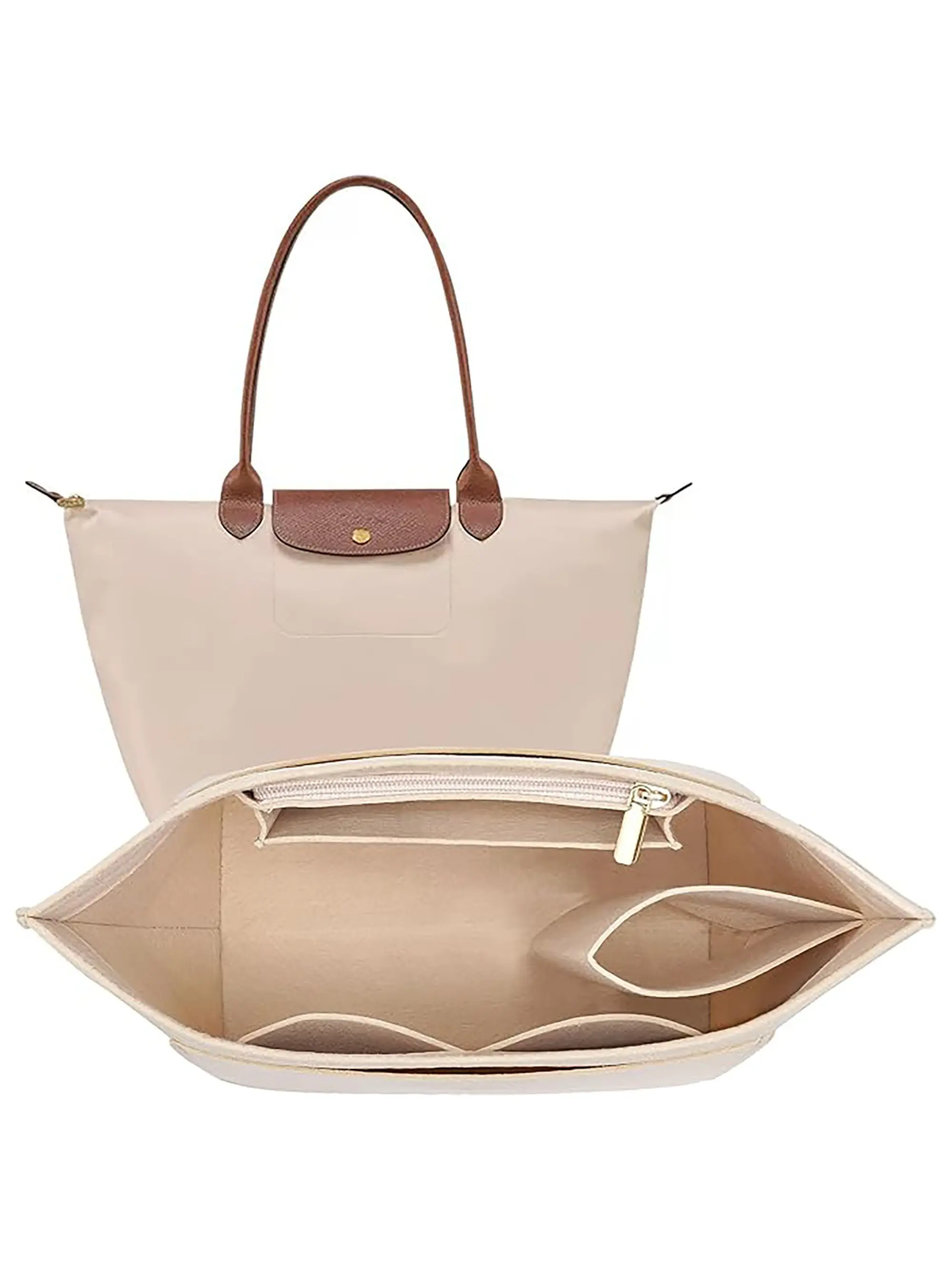 Felt Handbag Liner, Multi-Pocket Organizer for Daily Storage, Neat and Organized Bag Interior, Perfect for Everyday Use