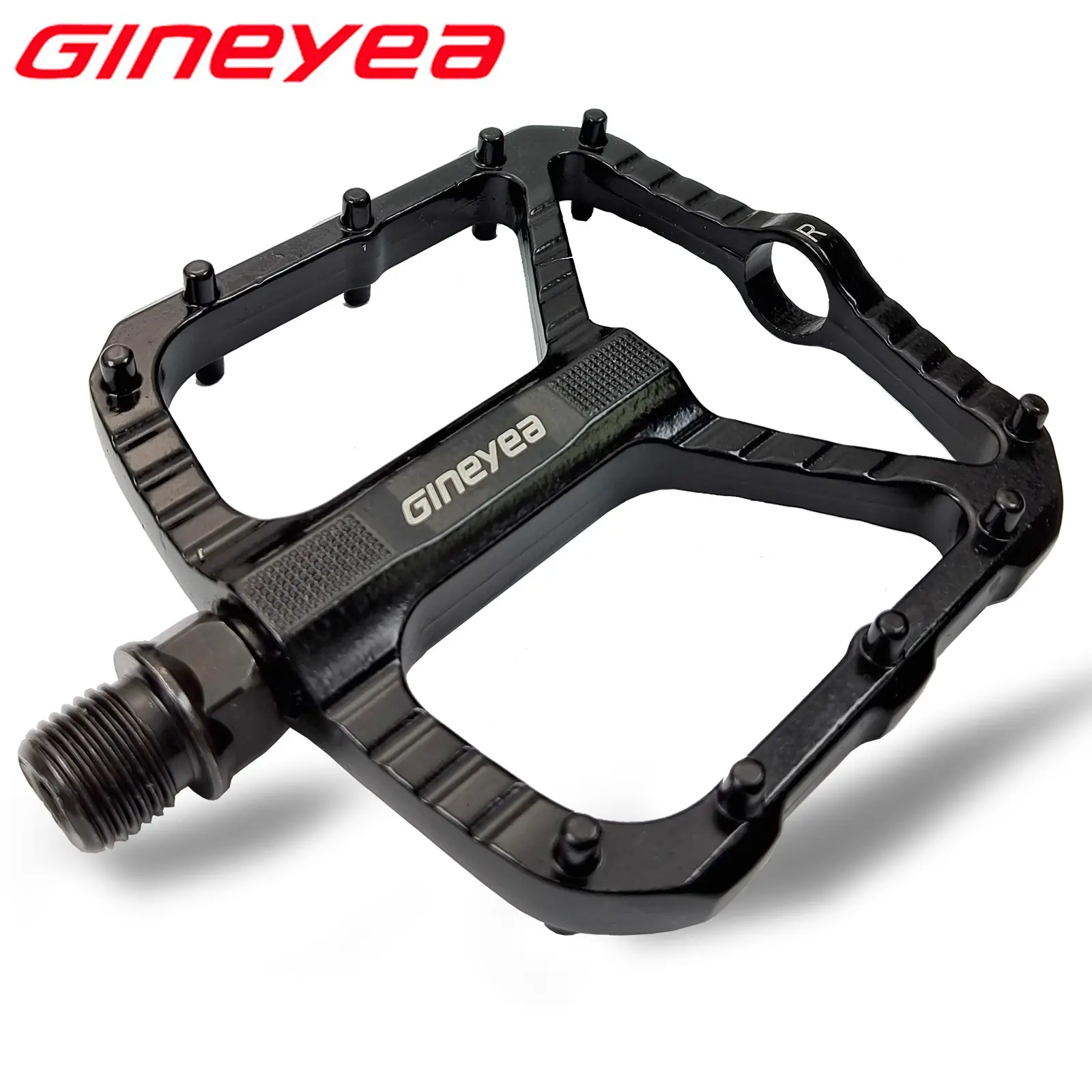 Gineyea Bike Pedals, Large Size Mountain Bike Aluminum Bearing 2du Foot Pegs, Cycling Accessories, Durable and Lightweight Design