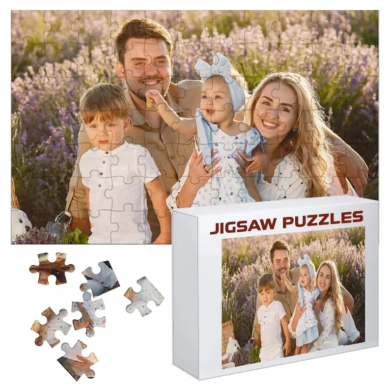 Halloween Christmas Gift, Custom Puzzles With Your Photos or Favorite Pictures - Personalized Photo Jigsaw Puzzle - Gift for Friends, Couple, Family