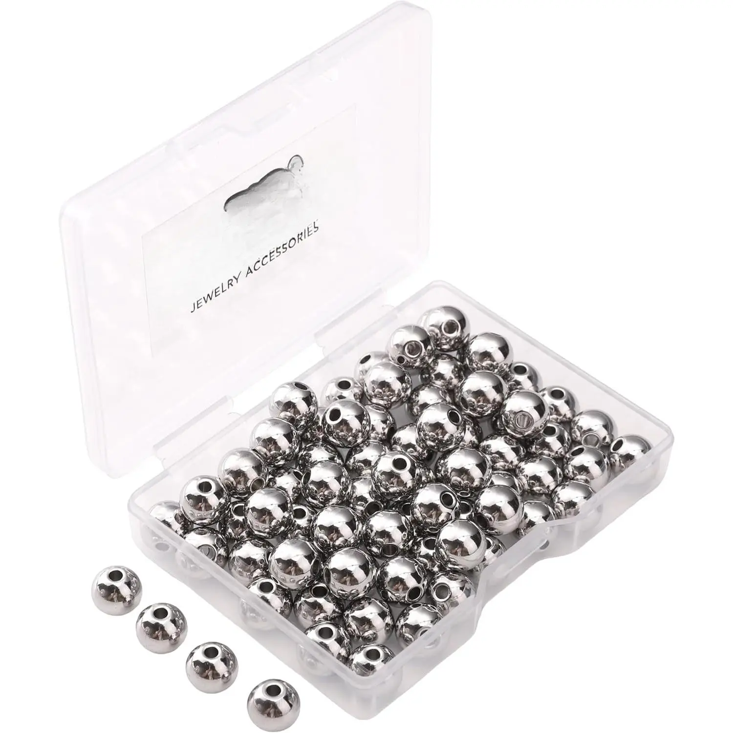 304 Stainless Steel Round Beads 2.0mm 400 count Spacer Beads for  DIY Making and Repairing