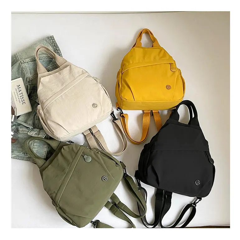 Urban Minimalist 3 In 1 Backpack Chest Bag For Women Travel Lightweight Crossbody Nylon Waterproof Multi Compartment Daily Wear Zipper Closure