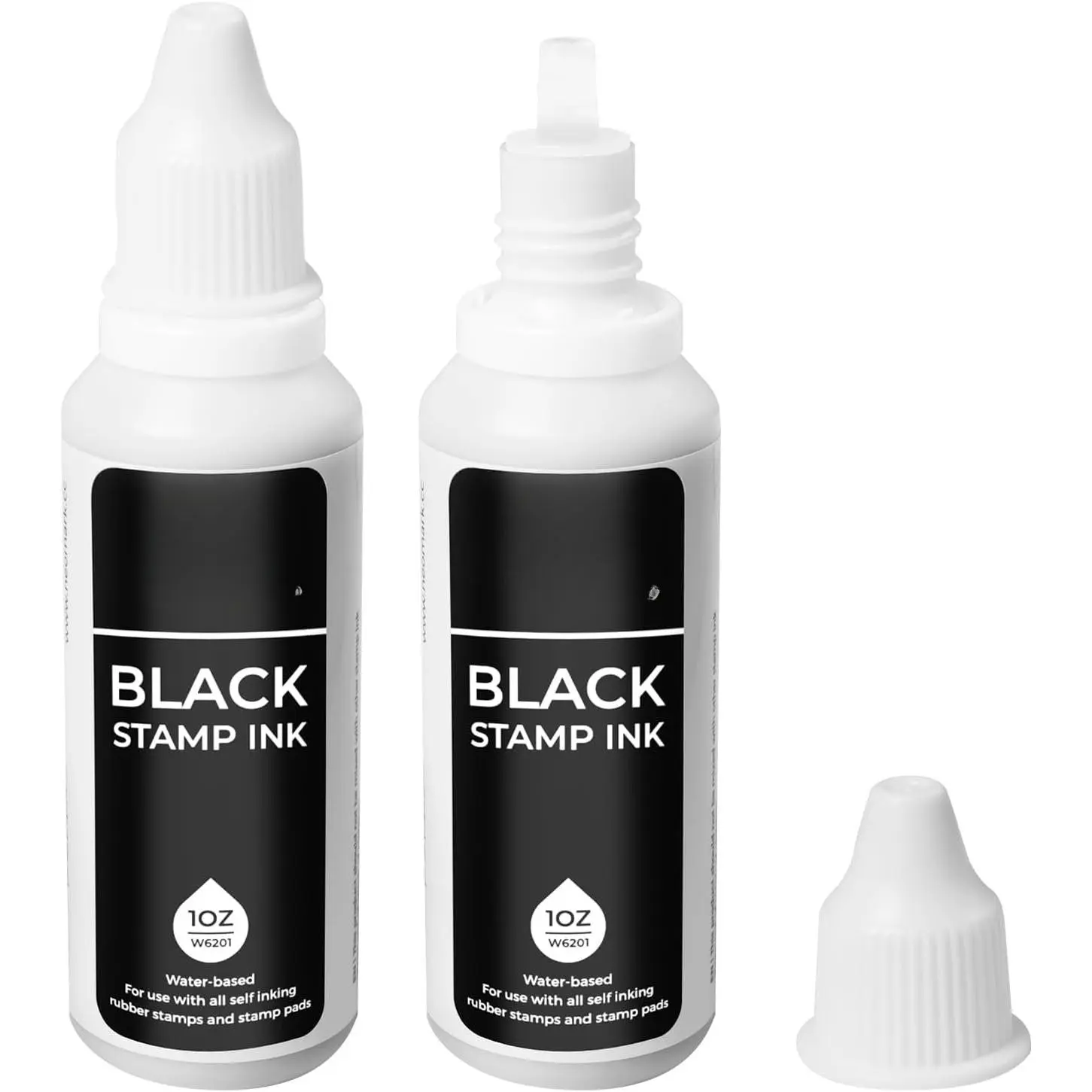 Ink, 2 Pack Quick-Drying and AP-Certified  Refill Ink for Self-Inking , Date  and  Pads,2pcs (Black, 1oz)