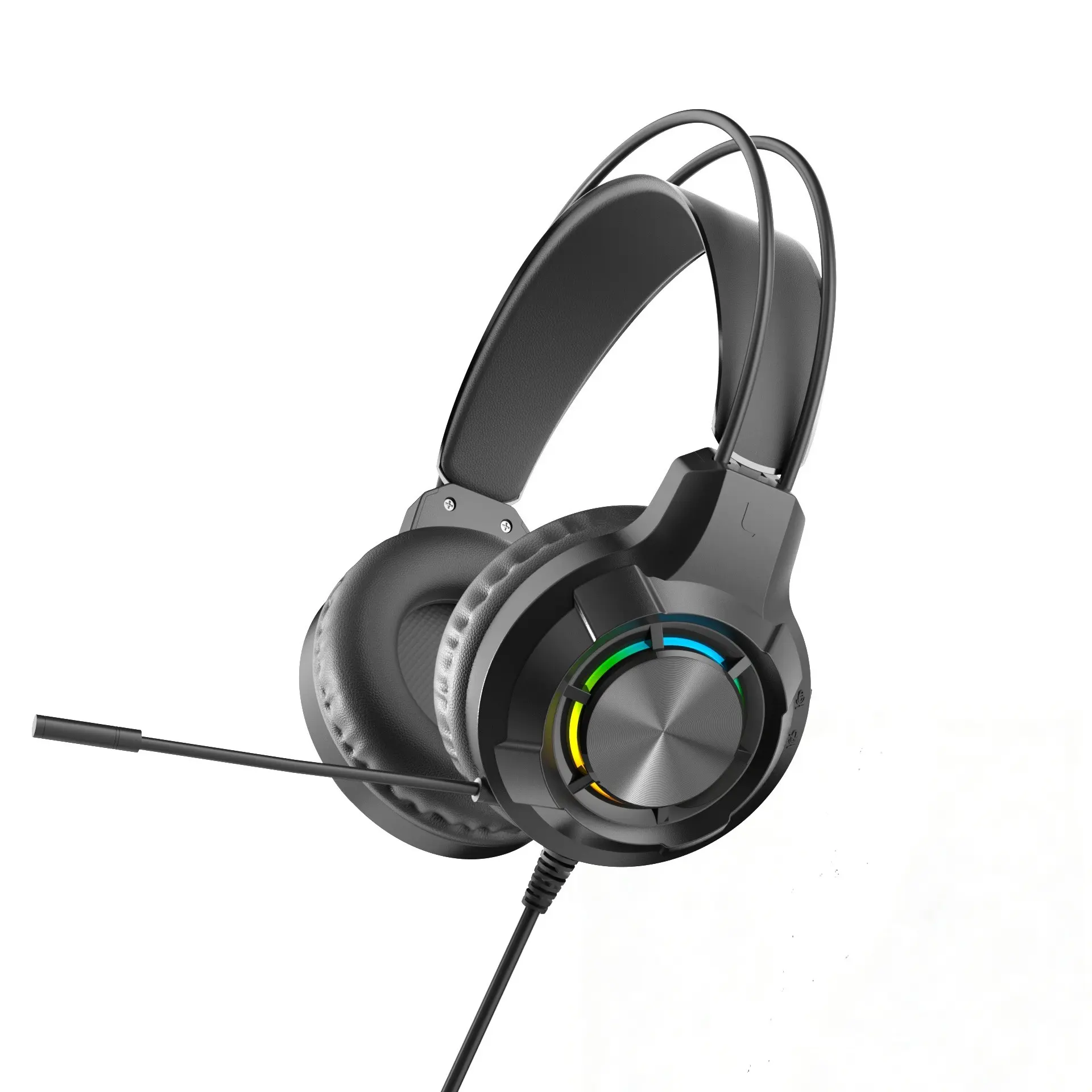 Gaming Headset Wired, 360° Surround Sound, Noise-Canceling , Compatible with PC, Console, Phone, Tablet, Clear Communication