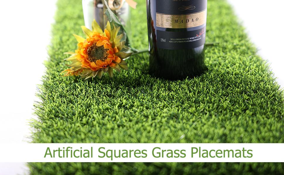 Grass Squares Placemats 4 Packs 12"x 12" Artificial Grass Turf Patch Tiles Green Grass Squares Fake Grass Mat Synthetic Grass Rug Roll Tabletop Decorations for Home Dining Christmas Table Grass Squares Placemats 4 Packs 12"x 12" Artificial Grass Turf Patch Tiles Green Grass Squares Fake Grass Mat Synthetic Grass Rug Roll Tabletop Decorations for Home Dining Christmas Table