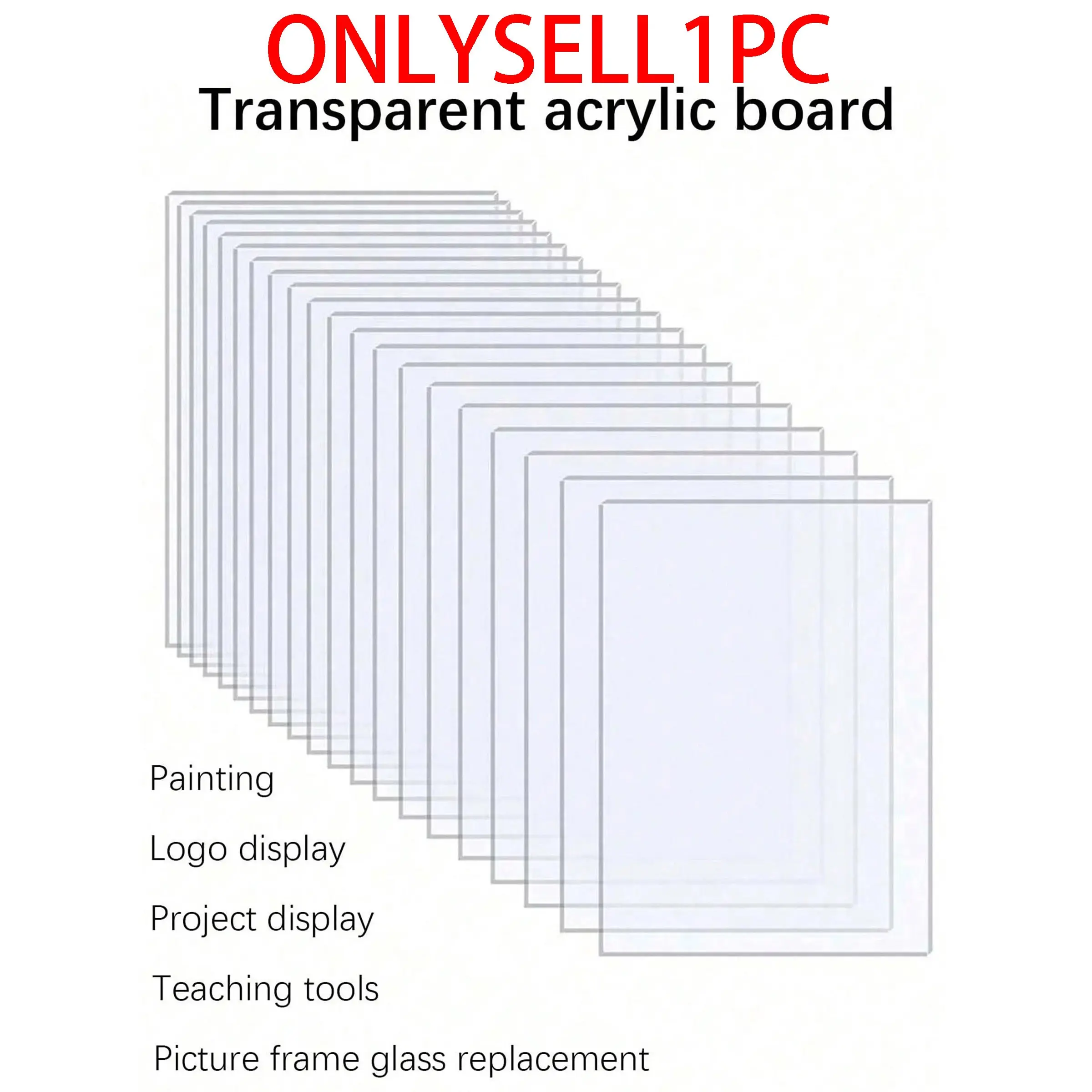 Transparent Acrylic Board, Ideal for Frame Replacement, Display Items, DIY Crafts, Party Seating Cards, Home Decor, Decoration, 1/5 Pcs