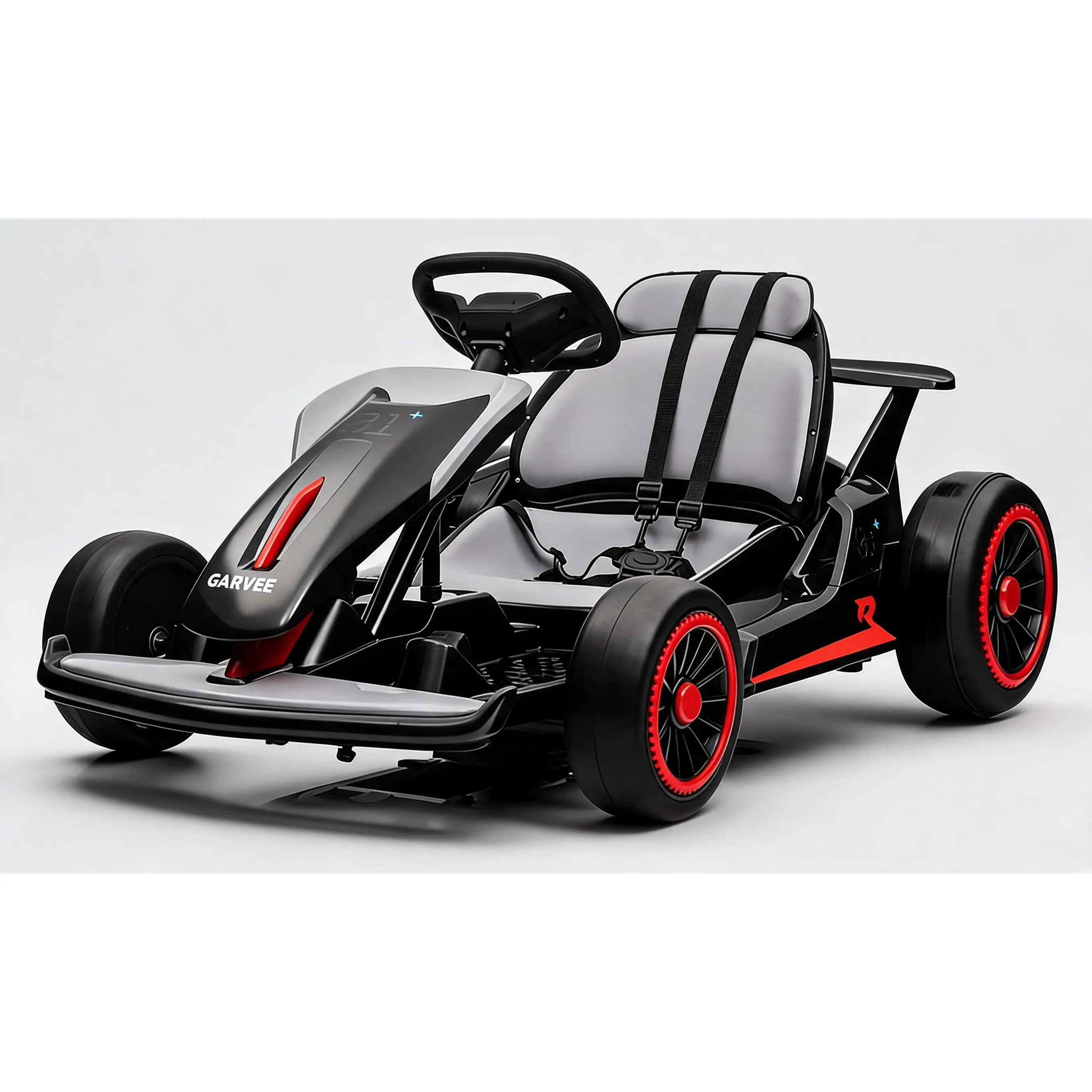 Garvee 24V Kids Electric Go Kart – Dual 200W Motors, 7Ah Battery, 2-Speed Pedal Drift, Safety Belt, Music Mode, Max Load 110lbs, Outdoor Ride-On Racing Toy for Boys & Girls, Ages 6-12