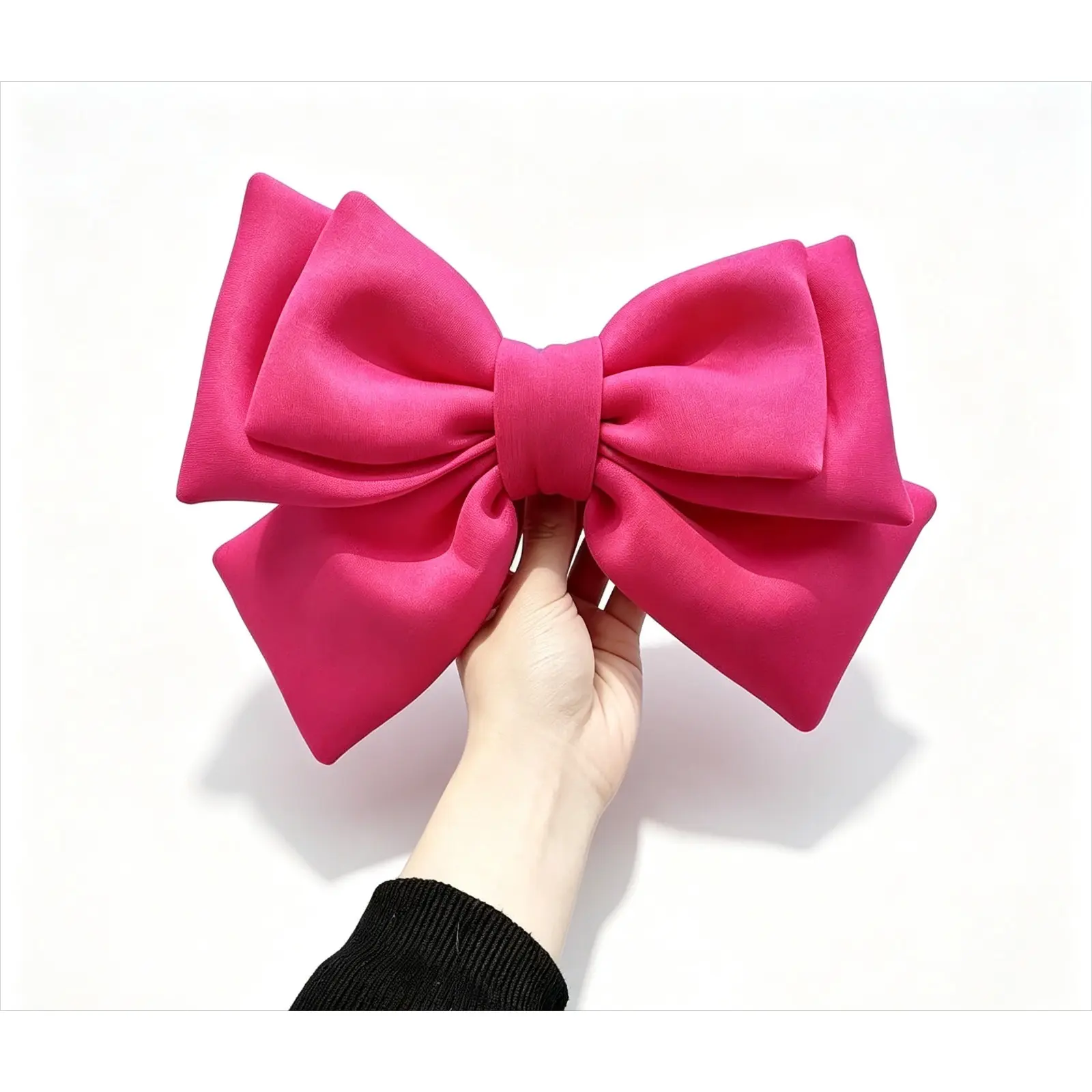 Large Magenta Hot Pink Bow Car Exterior Decal - Waterproof PU Leather Rear Ornament, Cute Coquette Accessory for Wedding, Birthday Events (Sports & Outdoor Camping & Hiking Hammock Companion), Leather Pu