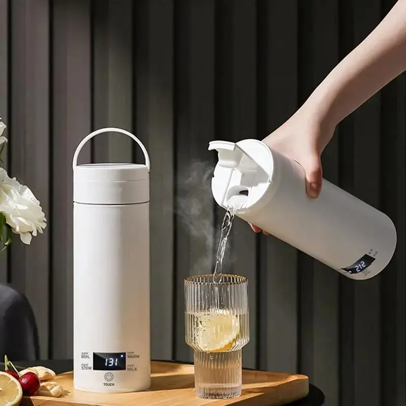 Portable Stainless Steel Electric Kettle - Mini Size Thermostatic Water Heater with 4 Temperature Controls for Home Kitchen, Ideal for Tea, Coffee, Home Supplies Party Gifts