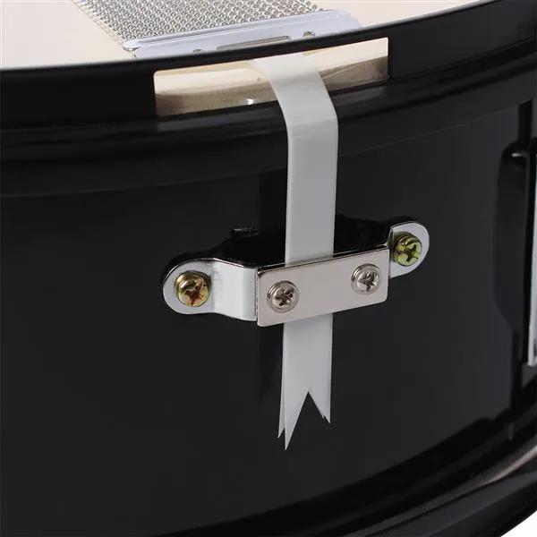 14 X 5.5 Inches Professional Marching Snare Drum & Drum Stick & Strap & Wrench Kit Black