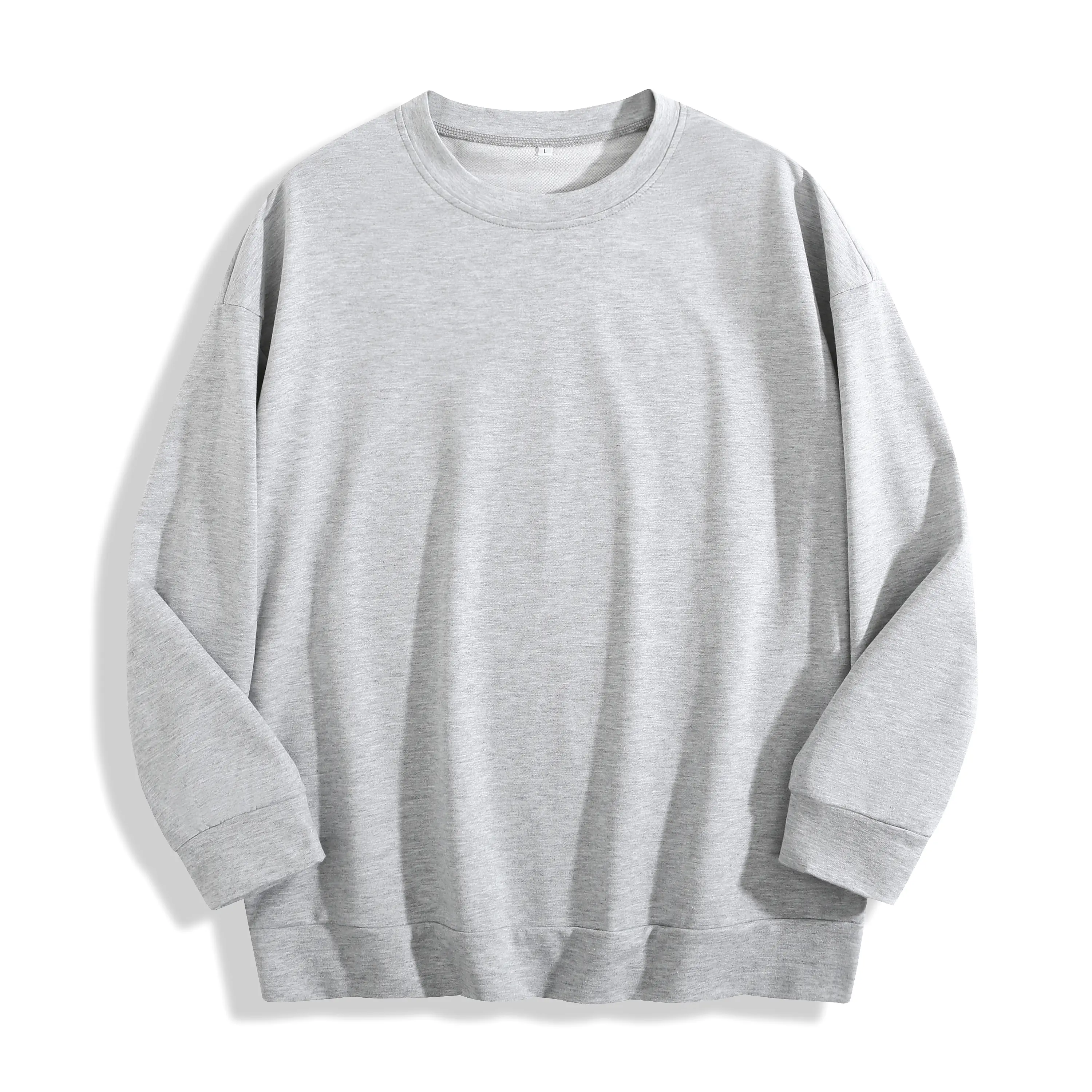 Digitex Women's Simple Solid Crewneck Sweatshirt - Flexible Elastic Fabric, Wide-Shoulder Oversized Cut with Relaxed Bust, Multi Sizes for Weekend Trips, Errands & Daily Leisure