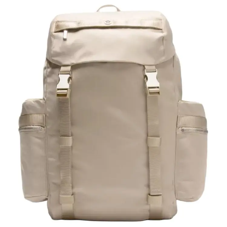 Lululemon Wunderlust 25L Backpack – Unisex Nylon Daypack in Pure Oak with Silver Accents, Small Backpacks, Carry On Backpacks