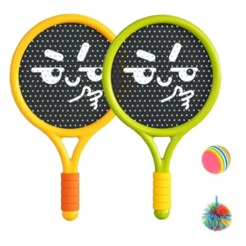 2Pcs Shock Absorbing Children's Badminton Racket Portable Soft Grip Children Badminton Racquets With Ball Lightweight Badminton Equipment