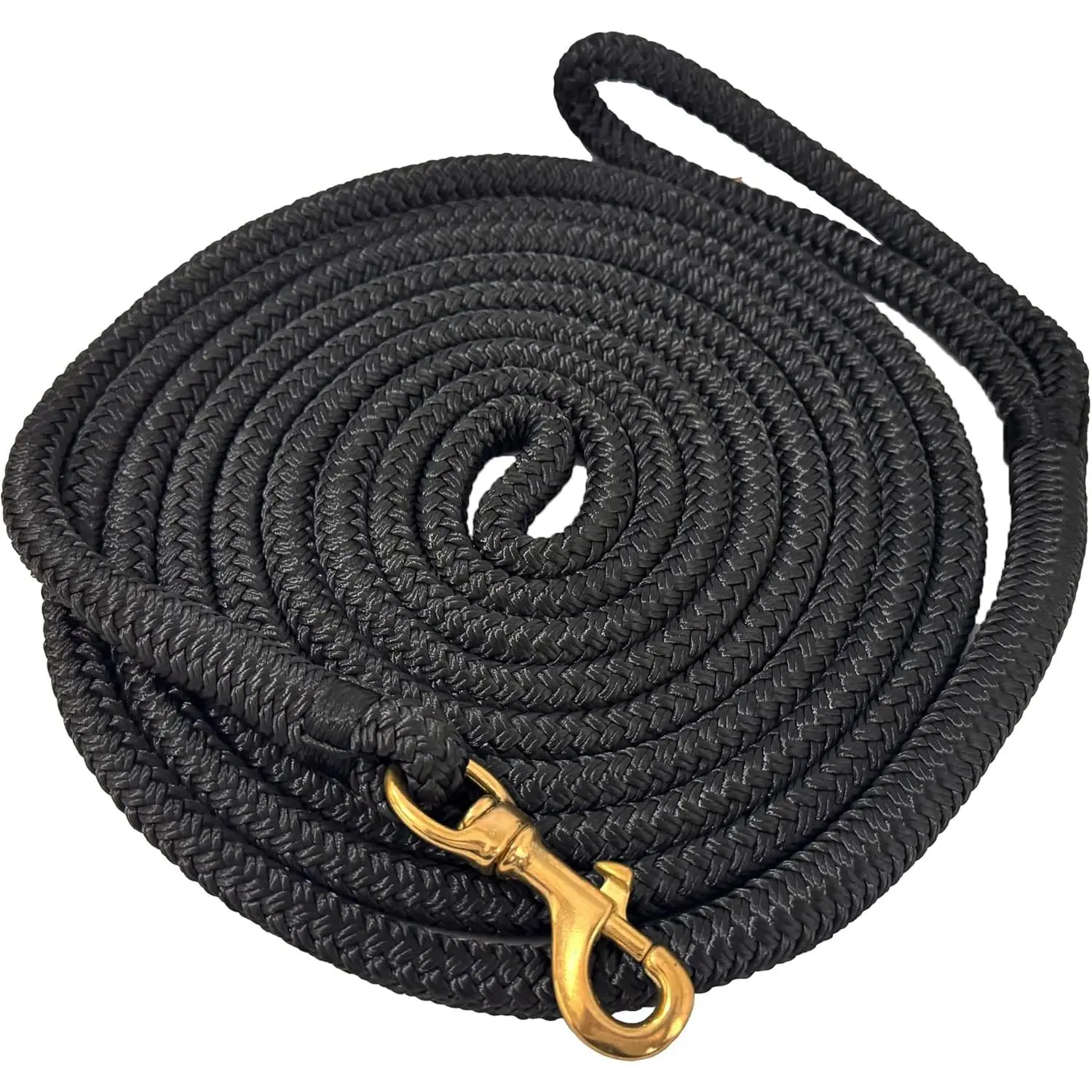 Horse Lead Rope, Double Braided Nylon Horse Lead Line, Lead Rope for Horses with Quick Halter Attachment, Soft Comfort Grip, Barn Horse Tack for Daily Use & Showing (1/2" X 15ft)