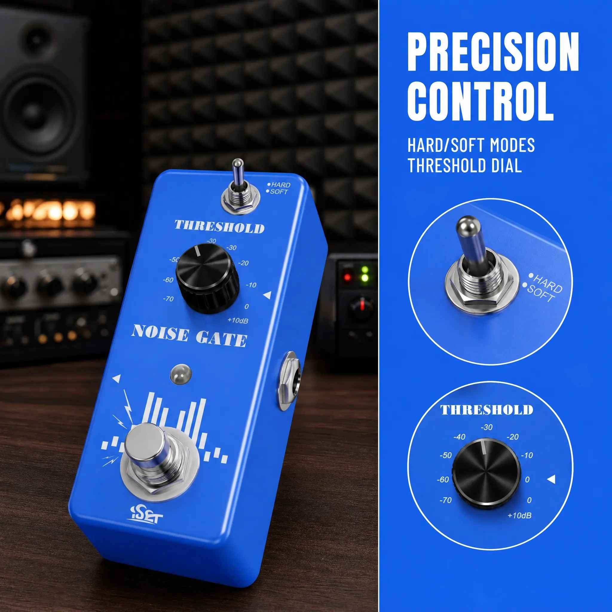Electric Guitar Noise Gate, Professional Stage Effects Pedal, High-Quality Sound Processing, Ideal for Live Performances & Studio Use, Instrument Accessories