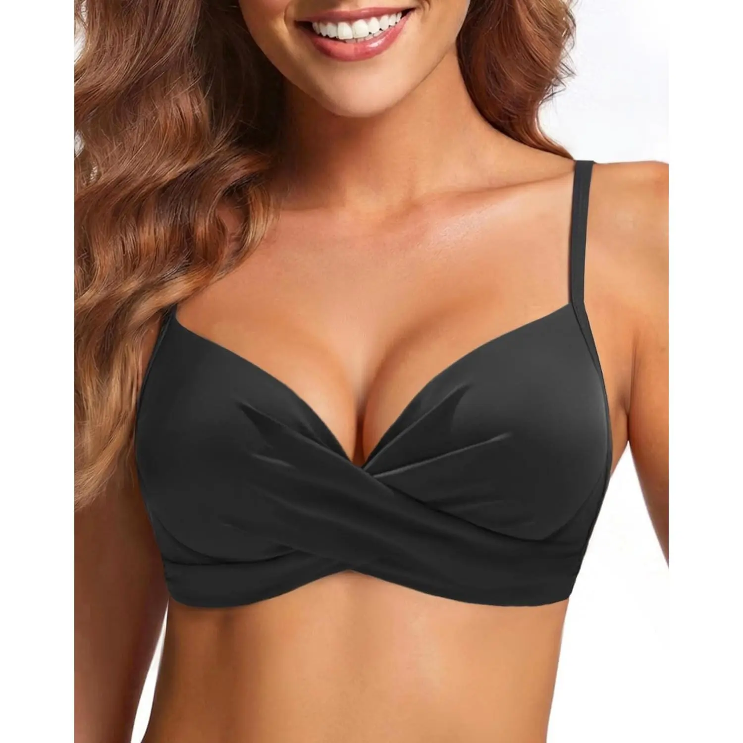Women Underwire Bikini Top Only Push Up Swim Top Bra Swimsuit Tops