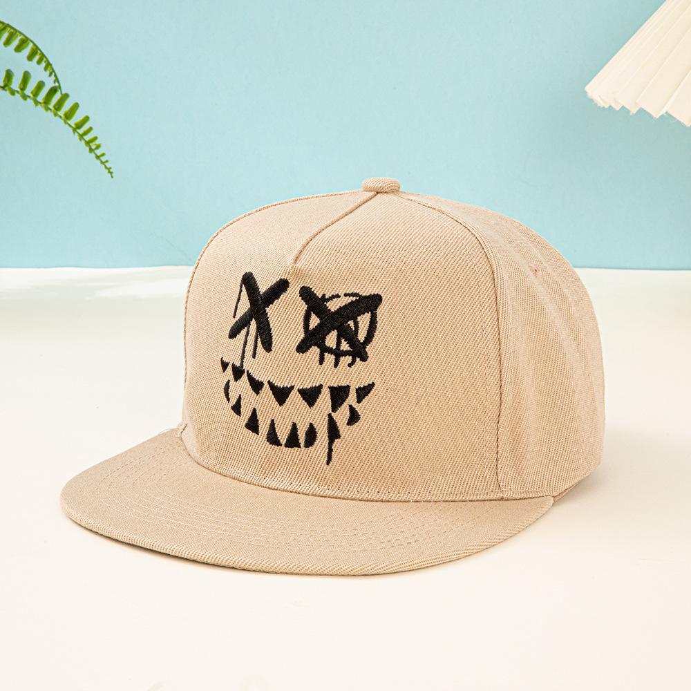 2026 New Cross-Border Hip Hop Flat Bill Baseball Cap Funny Halloween Pumpkin Ghost Devil Hat for Street Dance Outdoor