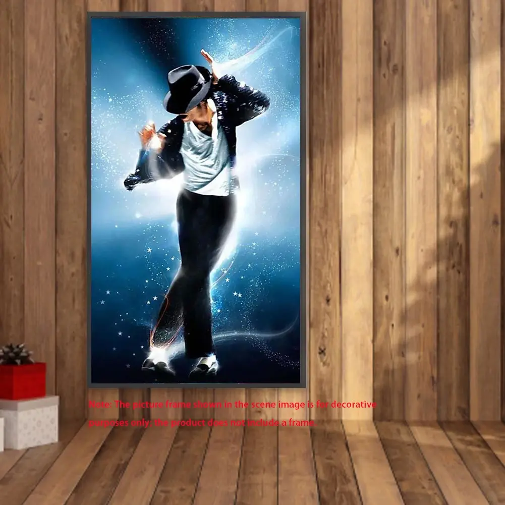 1 set of DIY diamond painting kit, 5D diamond art kit, DIY decoration hat, dancer, blue light mosaic, diamond art, DIY art home decoration, Handicraft, Diy Diamond Arts