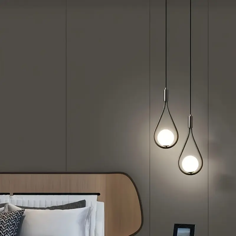Minimalist Pendant Light, Hanging Lights, Home Decor Lighting, E26/e27 Bulb Base, Acrylic Shade, Suitable for Bedroom, Living Room, Hallway, Kitchen, No Bulb Included