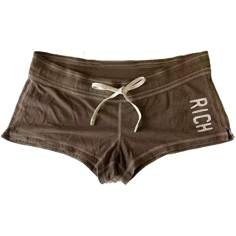 Womens Y2K Low Rise Sexy Booty Shorts Casual Sleep Kawaii Micro Short