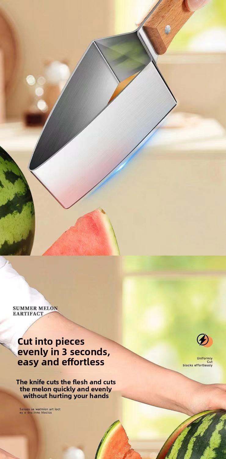 Stainless steel watermelon slicer, multi-functional fruit slicer, fruit divider, watermelon cutting tool Stainless steel watermelon slicer, multi-functional fruit slicer, fruit divider, watermelon cutting tool