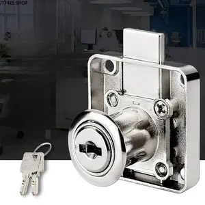 Desk Drawer Lock, Extended Household Cabinet Door Lock, Multi-Purpose Furniture Lock for Bedside Table, Wardrobe, File Cabinet & Storage Cabinet