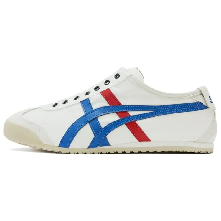 Onitsuka Tiger MEXICO 66 Slip-on Casual Footwear - Fabric & Synthetic Leather Easy-On Trainer for Men, House White Official Maison Mihara Trending Shoes