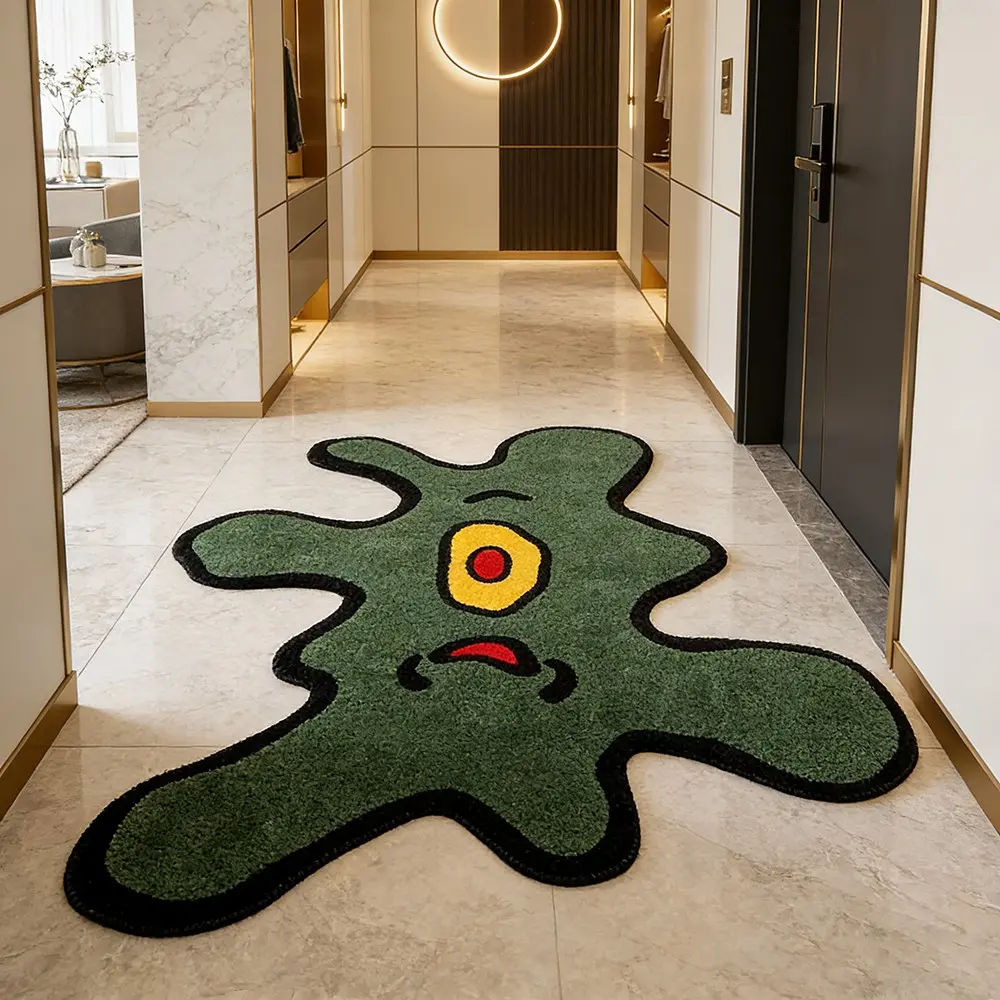 Single-Eye Monster Carpet, Creative Street Art Rug, Modern Abstract Rug, Washable and Easy to Clean, Perfect for Living Room, Bedroom and Office, Ideal Gift