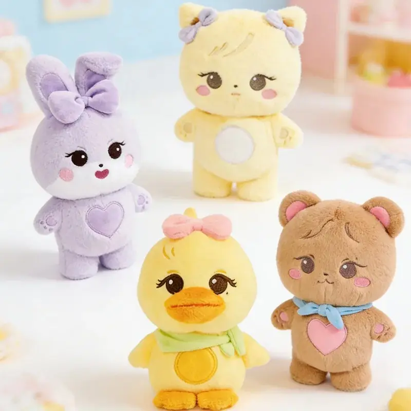 Hot 4pcs 20cm BornPink Kpop Plush World Tour JISOO JENNIE ROSE LISA Stuffed Plushie Hug Pillow Kwaii For Fans Gifts