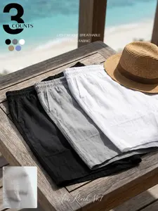 A1 Men's Old Money Premium Casual Linen Shorts Summer Tropical Lightweight Breathable Drawstring Waist Beach Vacation Lounge Bottoms Aesthetic Travel Outfit