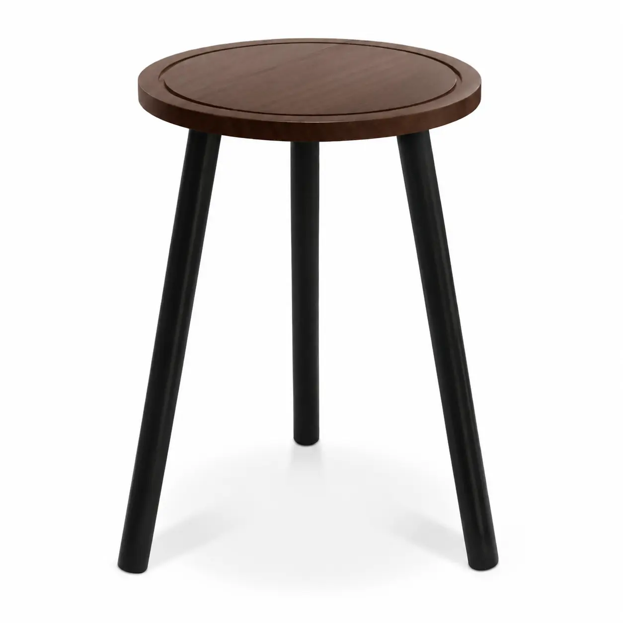 Tall Plant Stand Indoor, 16.7 Inch Mid Century Wood Plant Stool for Large Plants, Round Side Table for Living Room Bedroom Balcony, Dark Brown