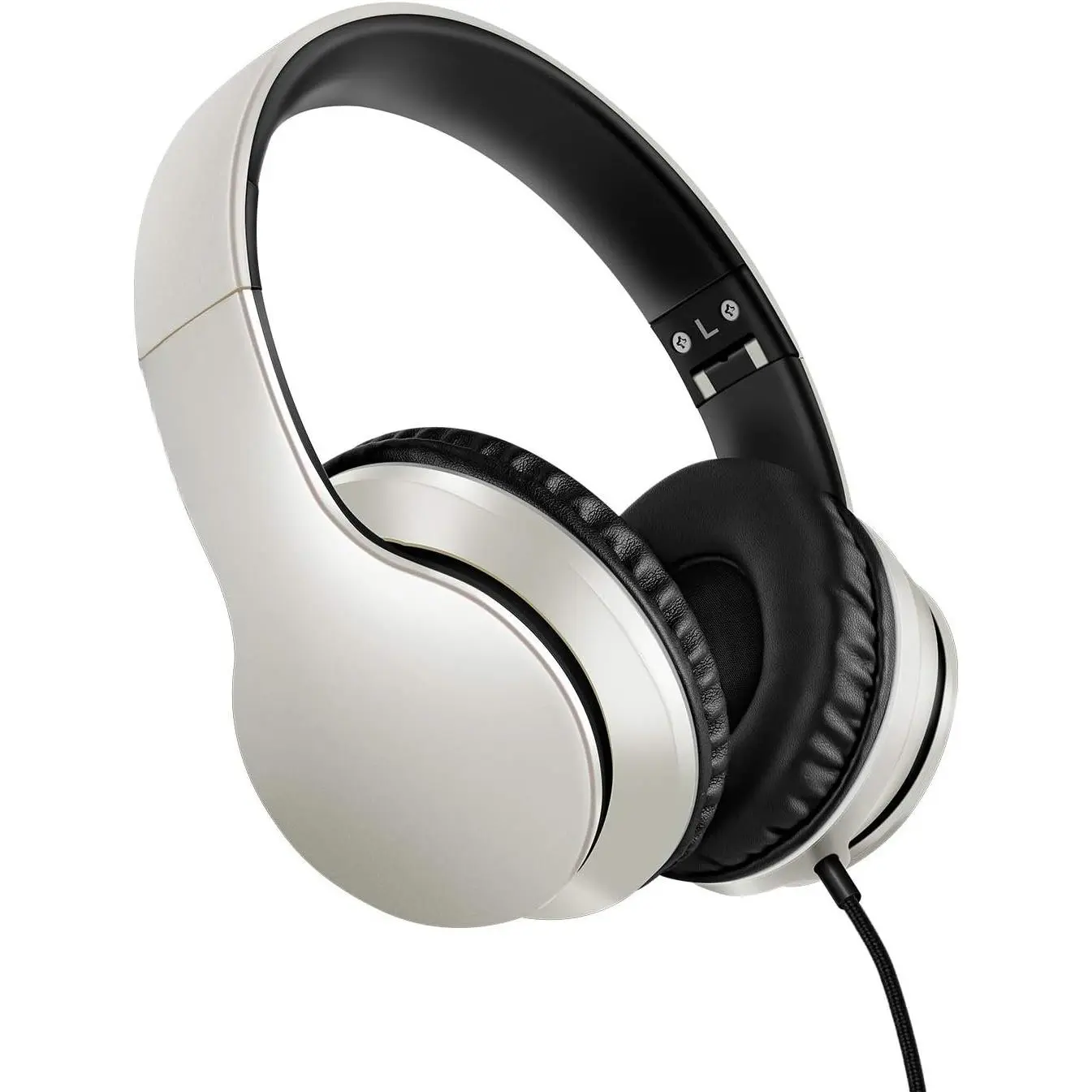 X6 Over-Ear Headphones With Microphone, Lightweight Foldable & Portable Stereo Bass With 1.45M No-, Wired for Smartphone Tablet MP3/4
