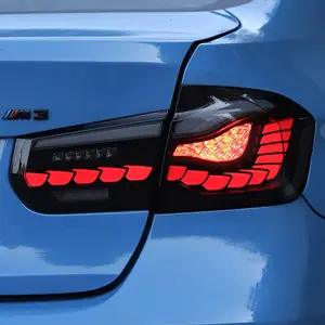 Suitable for 2013-2018 BMW 3 Series tail light assembly F30F35, modified full LED dragon scale style tail lights with flowing turn signals