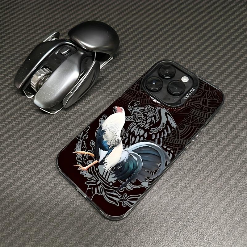 Case for iPhone 17 Pro Max 16 Plus 15 14 13 12 11 Air E Cool Creative Art Rooster Pattern Matte Shockproof Anti-Scratch Stylish Smartphone Cover