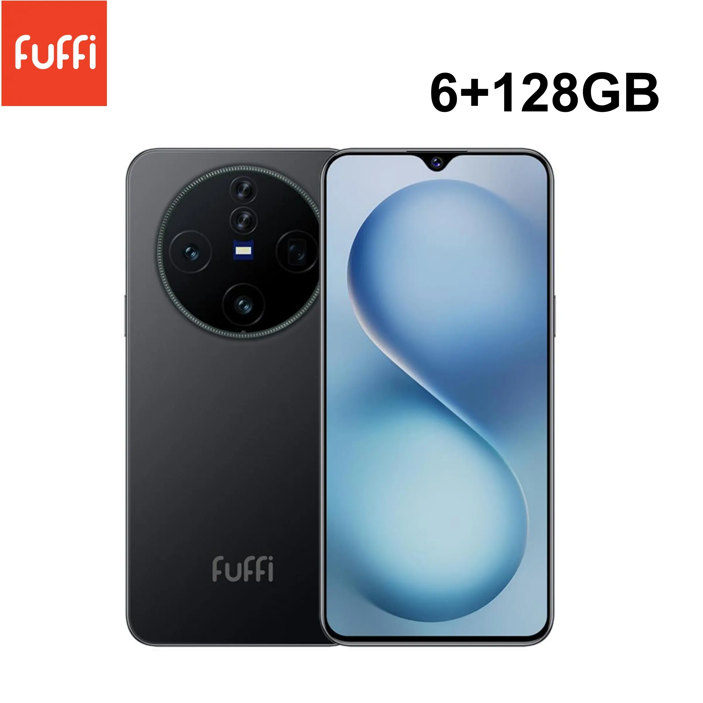 Fuffi-6+128GB Smartphone, 6.53-Inch Display Screen, 16mp Camera, 4g Network, 4000mah Battery, Dual Sim, Octa-Core Android Mobile Cellphone