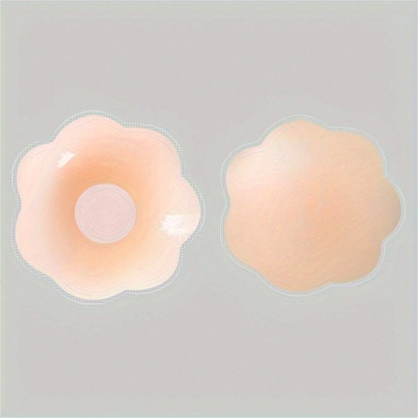 Reusable Seamless Silicone Nipple Covers - Invisible, Self-Adhesive, Anti-Convex Breast Patches For Women - Comfortable, Breathable, And Easy To Clean Bra Accessories, Strapless (2/10pcs)