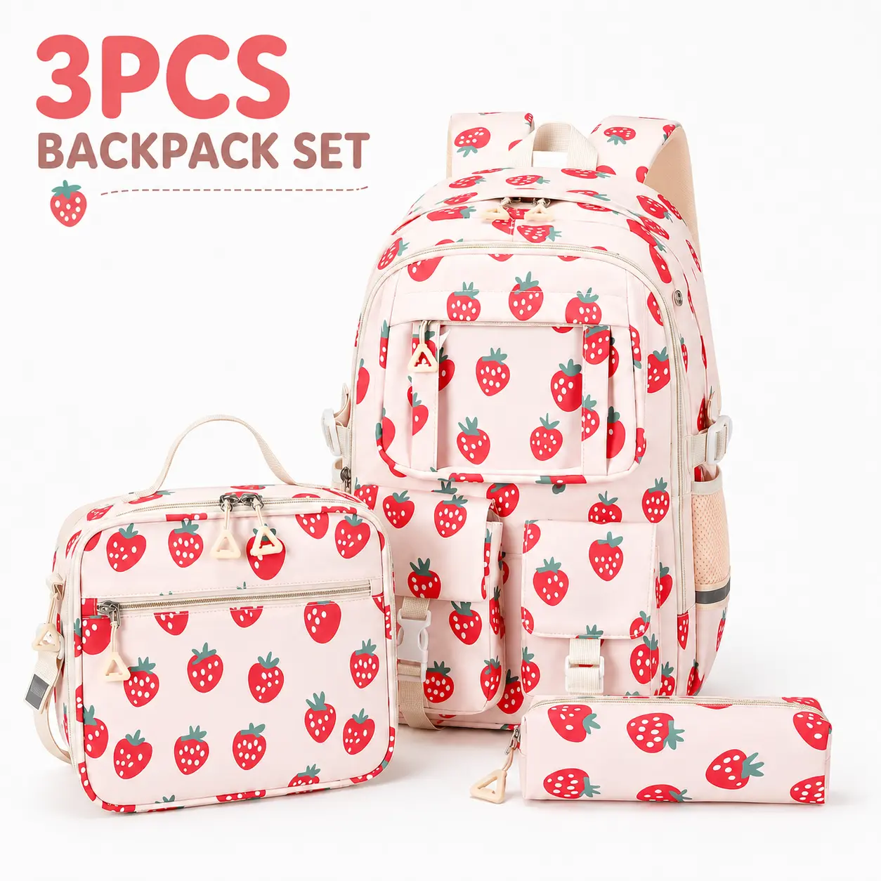 3PCS Waterproof Backpack for School,Oxford Cloth Bookbag Set with Lunch Box & Pencil Case,school bag for Elementary Middle High School,Back to School Gift,Birthday's Gift,back to school shopping,travel essentials