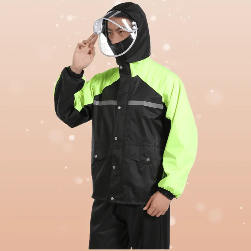 One-piece full-body raincoat set, rainproof rainwear for male riders, suitable for delivery use